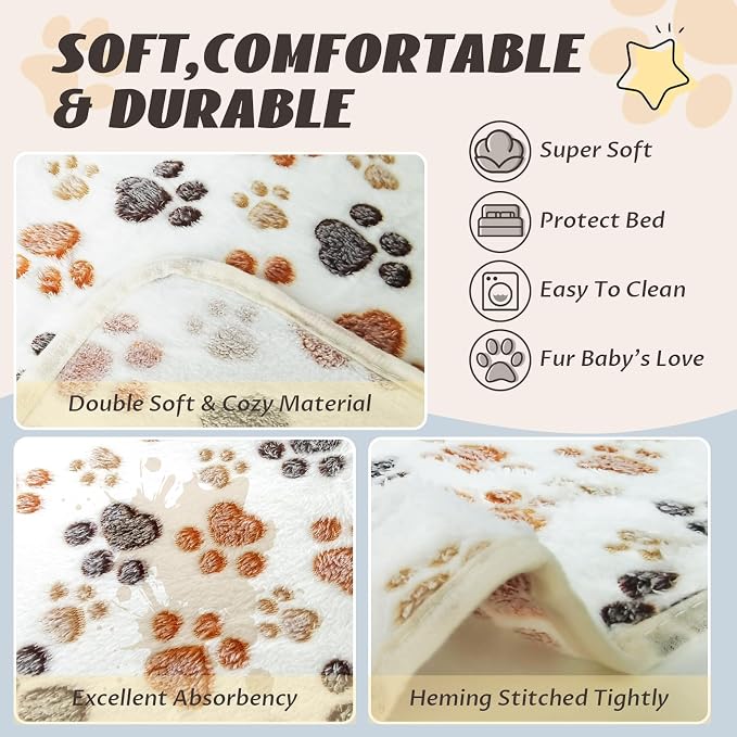 YedsIntu 6 Pcs Absorbent Guinea Pig Blankets Washable Small Animal Fleece Bedding Cage Liners Reusable Pet Pee Pad Sleep Mat Pad Cover for Hamster Ferret Rabbit Chinchilla Hedgehog (16"x24")