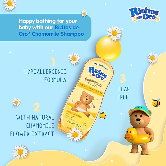Ricitos De Oro Baby Cleansing Bar Soap with Extract Calming Effect, Chamomile, 6-Pack of 3.5 Oz Each Soap, 6 Soaps