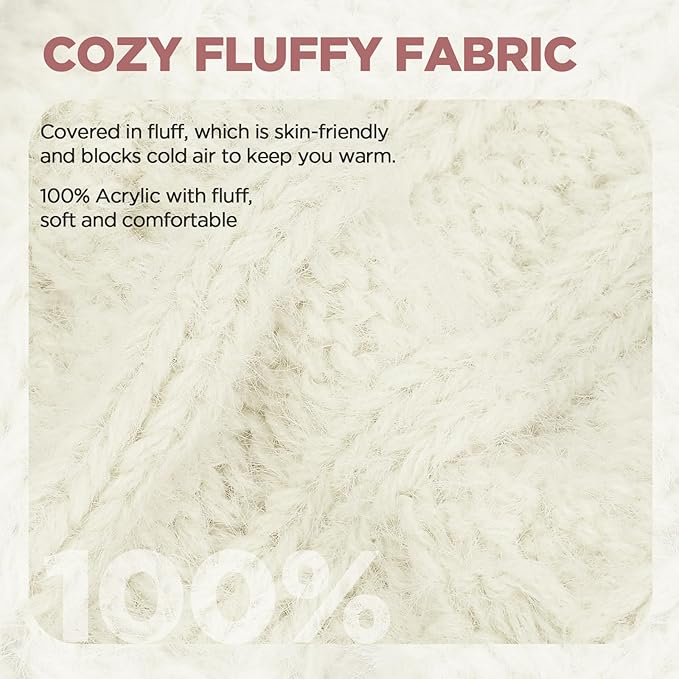 Womens Beanie Hat Infinity Scarf Touchscreen Gloves Fleece Headband 4 in 1 Winter Clothes Set Gifts for Women
