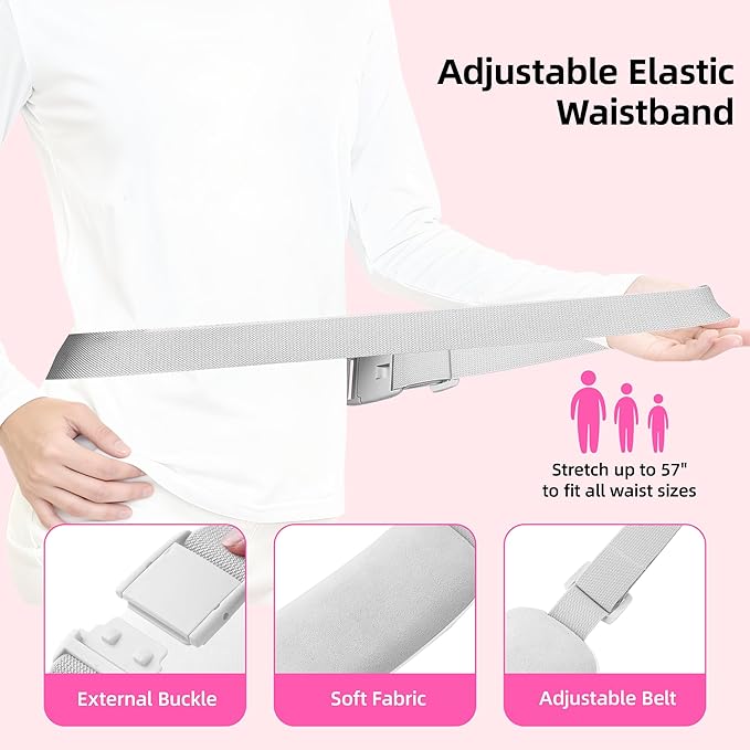 Portable Heating Pad Period Cramps: 2 Timer 6 Heat Levels 6 Vibration Modes Cordless Electric Heating Pad for Back Pain Relief Menstrual Heating Pad (White)