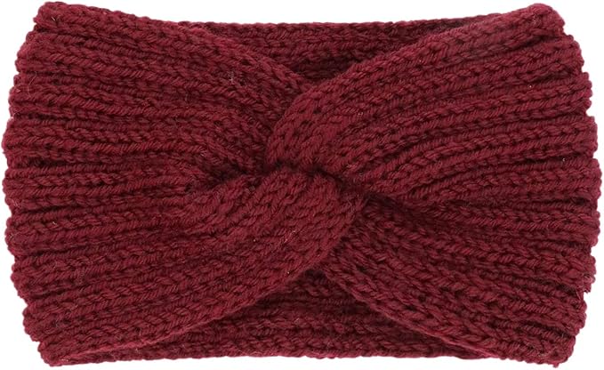 DRESHOW Winter Knit Chunky Headbands for Women Crochet Turban Knitted Ear Warmer Fashion Head Wrap 6 Pack