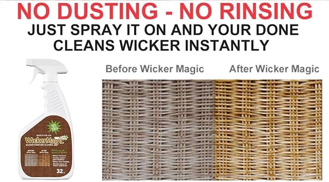 Screen Magic Wicker Magic Cleaner - Streak Free, Non-Toxic Wicker Cleaner - 1 Gallon