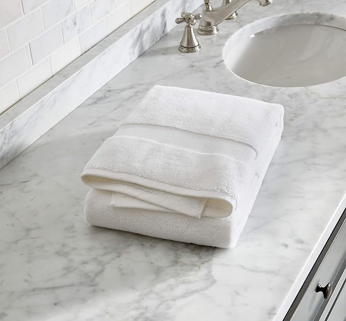 Delara 100% Organic Cotton Towels 650 GSM Plush Feather Touch Quick Dry Bath Towel, Pack of 6 GOTS Certified, Oeko-Tex Green Certified, Organic Cotton Bath Towel, 30"X58"