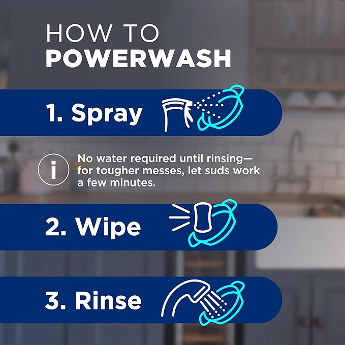 Dawn Powerwash Spray, Dish Soap, Dishwashing Liquid, Cleaning Supplies, Frosted Cranberry, 1 Starter Kit, 16 Fl Oz