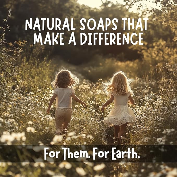 Hypoallergenic Organic Baby Soap Bar - Chamomile & Green Tea Oil - Gentle Cleansing Body Wash for Sensitive Skin | Babies, Toddlers, and Kids | 9-Pack