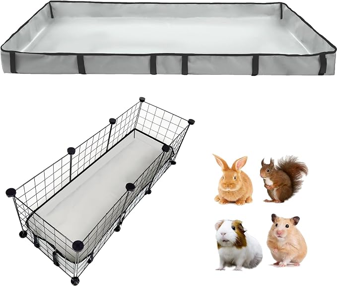 Guinea Pig Cage Liner Tarp Bottom Waterproof and Washable Base Also for Rabbits, Bunny, Chinchesillas, Hedgehog, Ferrets and Other Small Animals(12x36 inches)