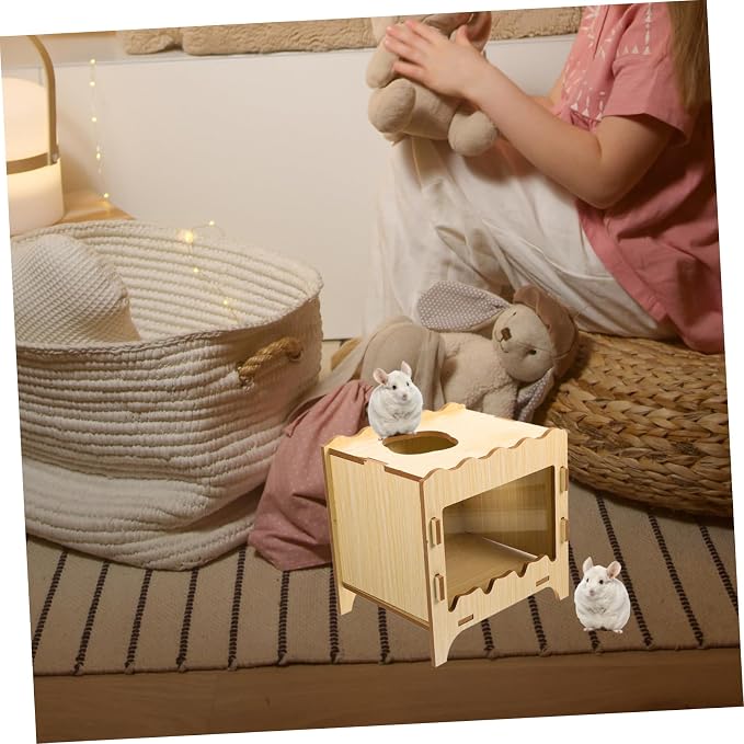 Mipcase Hamster Digging Toy Box Comfortable Small Pets Hideout Nest Indoor Outdoor Interactive Digging House for Hamsters and Gerbils