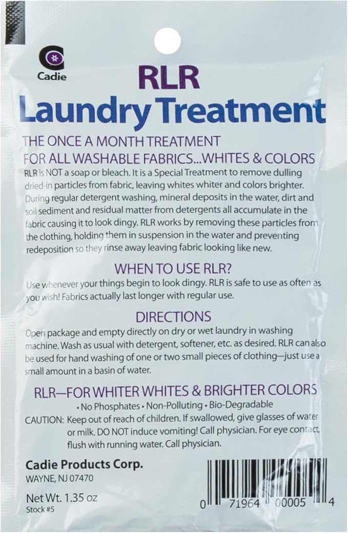 RLR Natural Laundry Detergent Powder – Whitens, Brightens, Refreshes Baby Cloth Diaper Detergent, Musty Towels, Workout Clothes - Non-toxic, Fragrance-Free For Sensitive Skin (Pack of 3)