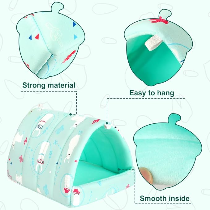 UPINS 2 Pack Guinea Pig Bed, Guinea Pig Hideout | Washable Small Animal House Cage Accessories,for Dwarf Rabbits Chinchillas Hamsters Hedgehogs Ferrets