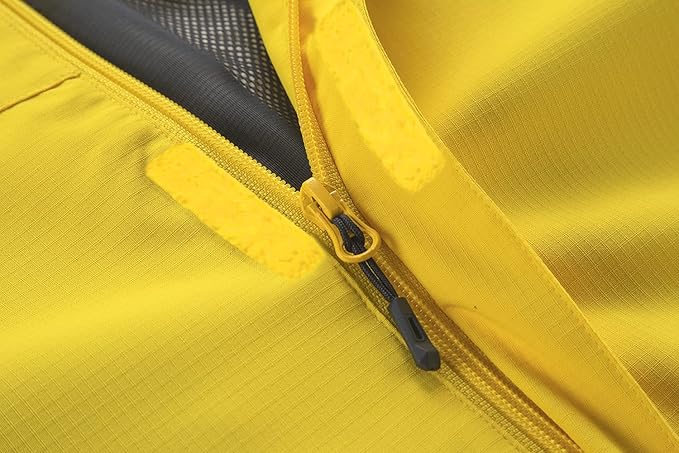 OTU Men's Lightweight Waterproof Hooded Rain Jacket Outdoor Raincoat Shell Jacket for Hiking Travel