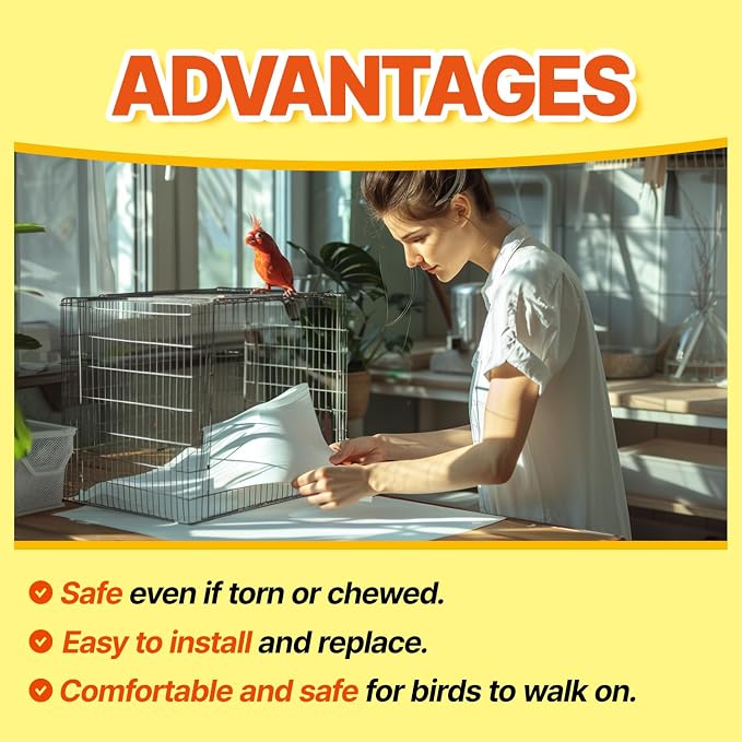 T TORTO9 Bird Cage Liner - 120 Paper Sheets, 14" x 15", 1.7 lb - Ideal for Pet Habitats, Bulk Pack for Long-Lasting Use, Newsprint Texture, Convenient Parcel Packaging