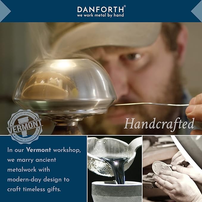 DANFORTH – Pint Mug – Handcrafted Pewter - Old Fashioned Beer Stein – 4” Base x 4 ¼” High, Made In USA