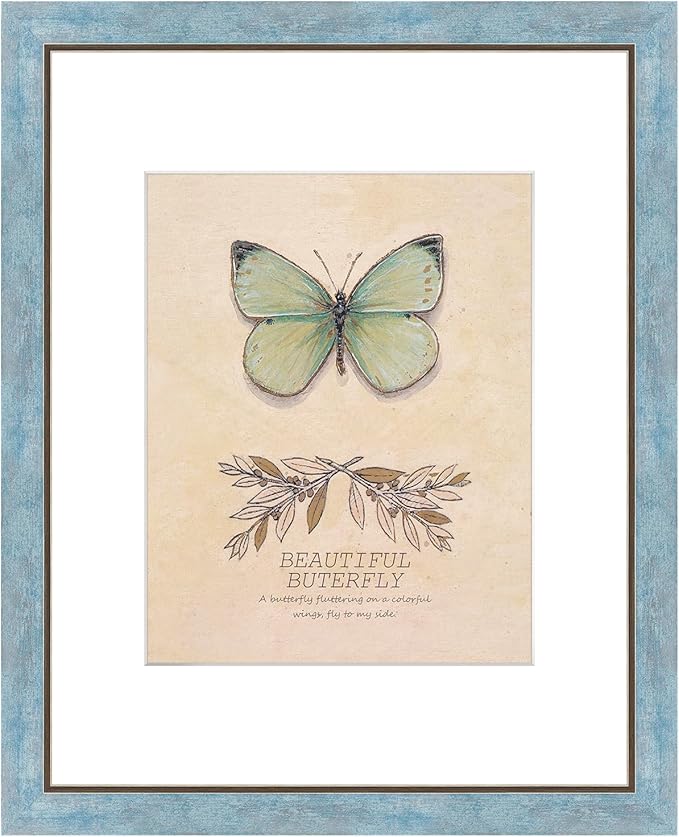XUANLUO 1 pcs 11x14 Picture Frame with Blue Color,Rustic Retro Photo Frame with HD Plastic Cover for Wall Mount,Display Family Friends Wedding Gift