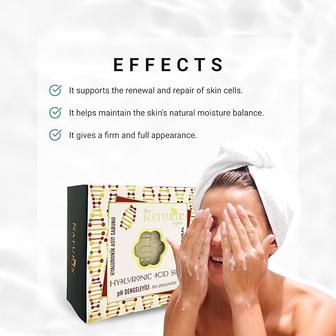 Hyalunoric Acid Organic Bar Soap Moisturizing Soap Made from Natural Oil | Hair Hand Face Body Bath Wash | Skin Care Cleanser Shampoo