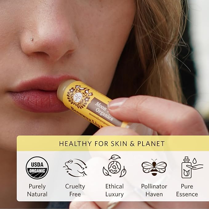 Moon Valley Organics Beeswax Lip Balm for Moisturizing Lips and Cuticles (Honey | Mint Vanilla | Vanilla | Blackberry, 4 Count (Pack of 1))