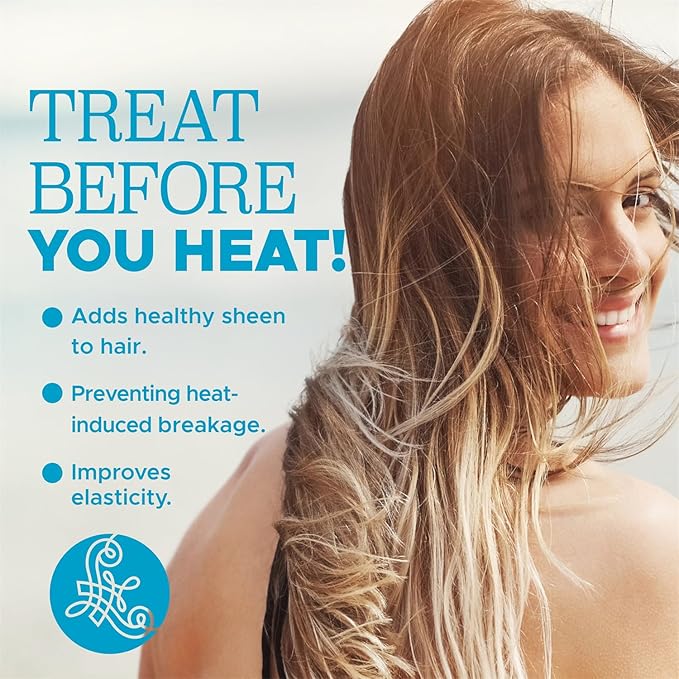 Luseta Coconut Milk Heat Protection Spray for Hair Styling, Preventing Heat Damage and Breakage for Women and Men 8.5oz