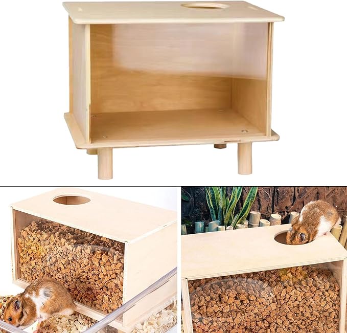 Hamster Digging Box Sand Bath Container - Sturdy Hideout & Play Area for Hamsters, Rats, Lemmings & Small Animals- Medium