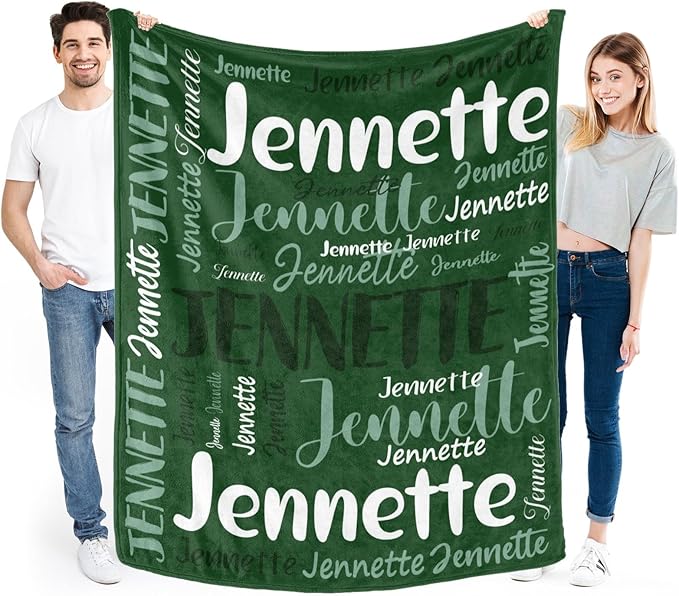 Personalized Custom Baby Blanket with Name for Girls Boys Kids Customized Flannel Blanket for Bed Nursery Room Baby Stroller