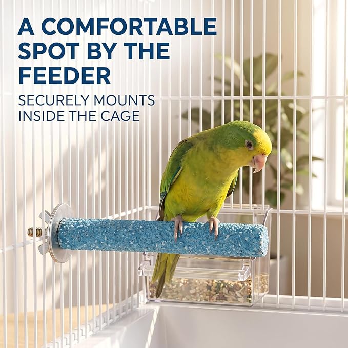 2 Pcs Bird Perch Stand Toy,Random Bird Perch Stand Toy Wood Parrot Grinding Claw Sticks Sanded Cage Toy for Parakeets Finches Parakeet Toys, Sanded Surface Cage Accessories for Parakeets Finches