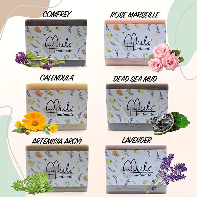 Natural Handemade Bar Soap for Men and Women with Essential oils, Scented Bar Soaps for Bath, Fragrance Regular Use Gift Set (Pack of 1) Artemisia Argy