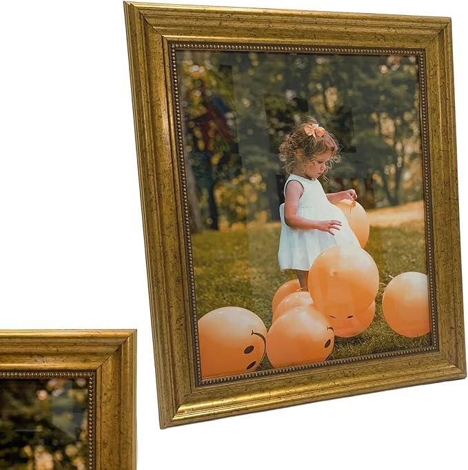 Modern Memory Design 15x3 Gold Picture Frames Ornate | Gold Foil Poster Framing Photo Frame for Living Room Artwork Posters and Photos