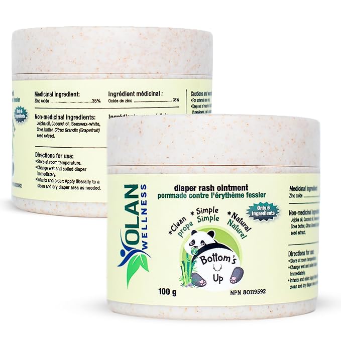 Diaper Rash Cream - Natural Ingredient Ointment for Baby Bottom Sensitive Skin, Soothes, Heals, and Protects With Zinc Oxide Cream - Baby Skin Care (3.52 ounces)