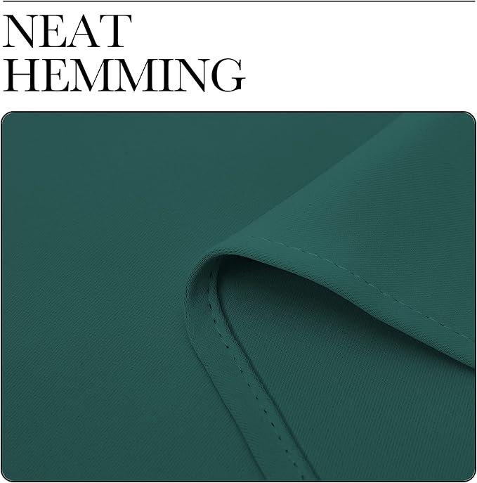 NICETOWN 2 Panels Blackout Curtains, Rod Pocket Window Curtains Room Darkning Drapes for Bedroom/Living Room, Thermal Insulated Solid Draperies for Home Office/Study, 62 by 72-Inch, Hunter Green
