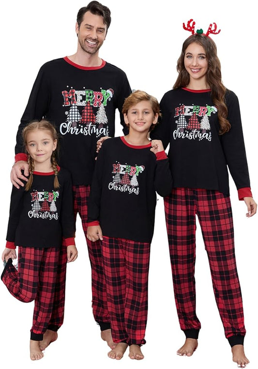 Christmas Family Pajamas Matching Sets, Matching Christmas Pjs For Family and Dog, Holidays Jammies Family Pjs Set