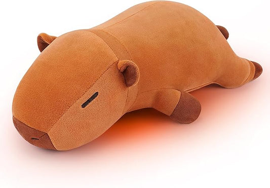 1.8lb Capybara Stuffed Animals Plush Microwavable Heating Pad-14'' Capybara Plush Heating Pads for Cramps &Period Pain Relief, Heatable & Coolable Stuffed Animals Bedtime Birthday Gift for Women Kids
