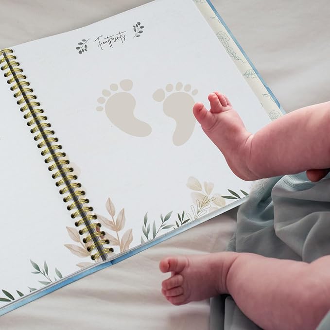 Baby Memory Book Keepsake for Boy and Girl Gifts Timeless First 5 Year Milestone Book to Record Every Event from Birth to Age 5 Gender Neutral Baby Journal Scrapbook Album