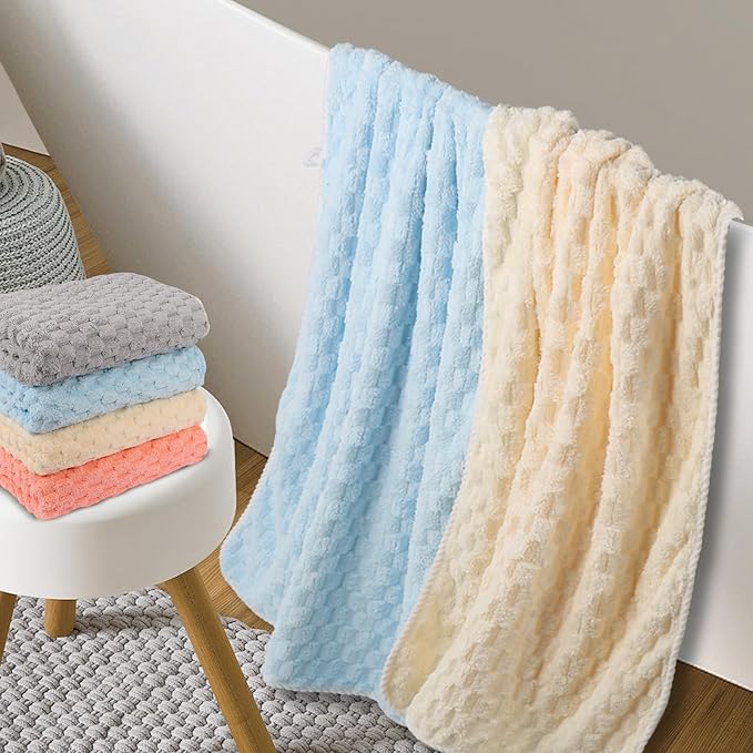 Luxury Microfiber Bath Towels, 4-Pack Ultra Lightweight Quick-Dry Bath Sheets, 27.5x55 Inches, Super Soft for Home, Spa, Gym, Travel (Mixed Color)