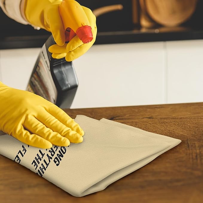 Funny Kitchen Towels - As Long As Everything is Exactly The Way I Want It I'm Totally Flexible Decorative Hand Towels for Bathroom, Funny Dish Towels for Kitchen, Yellow Towel