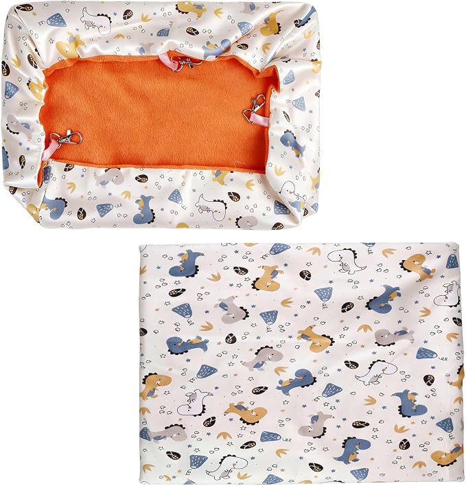 Sugar Glider Toy Box & Hanging Hammock, Soft Dig Box for Small Animals, Washable Cage Accessories for Sugar Gliders, Hedgehogs, Rats
