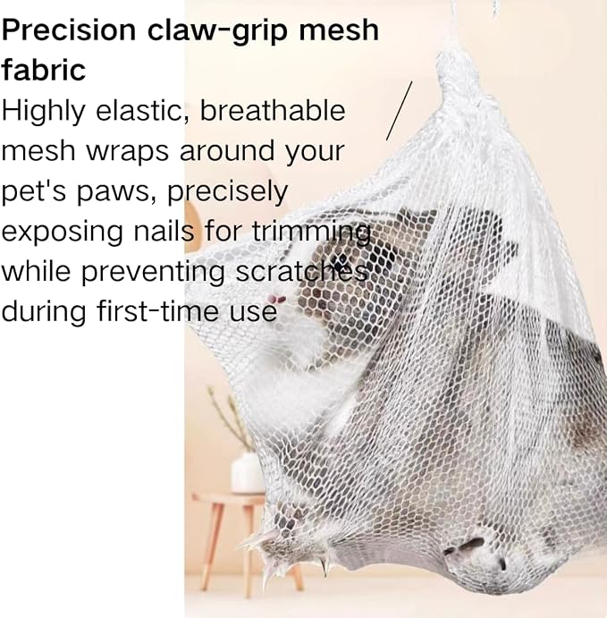 Rabbit Bathing Bag, Bunny Grooming Hammock, Breathable Mesh Anti Scratch Adjustable Grooming Bag for Guinea Pigs, Ferrets, Squirrel, Chinchilla, Kitten, Puppy and Other Small Animals