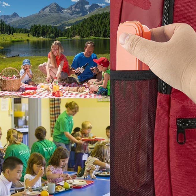 4 Sets Reusable Utensils With Case, Camping Cutlery Travel Silverware for Work, Lunch Picnic Daily Use Outdoor (Orange)