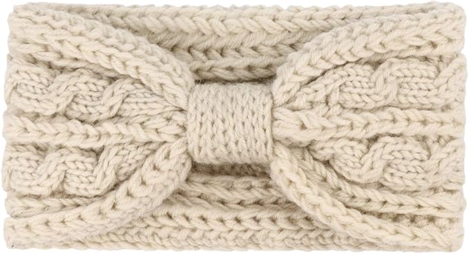 DRESHOW Winter Knit Chunky Headbands for Women Crochet Turban Knitted Ear Warmer Fashion Head Wrap 6 Pack
