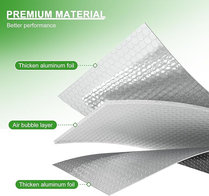 Double Bubble Reflective Insulation,Window Insulation for Winter, 23.6" x 10 Ft RV Insulation for Heat Insulation,Thermal Insulation Shield