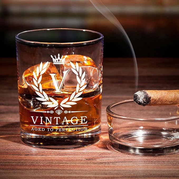 Old Fashioned Glasses Birthday Gifts for Men 11oz Personalized Whiskey Glass Engraved Monogram Drinking Glass for Man Custom Bourbon Gift For Dad Who Have Everything