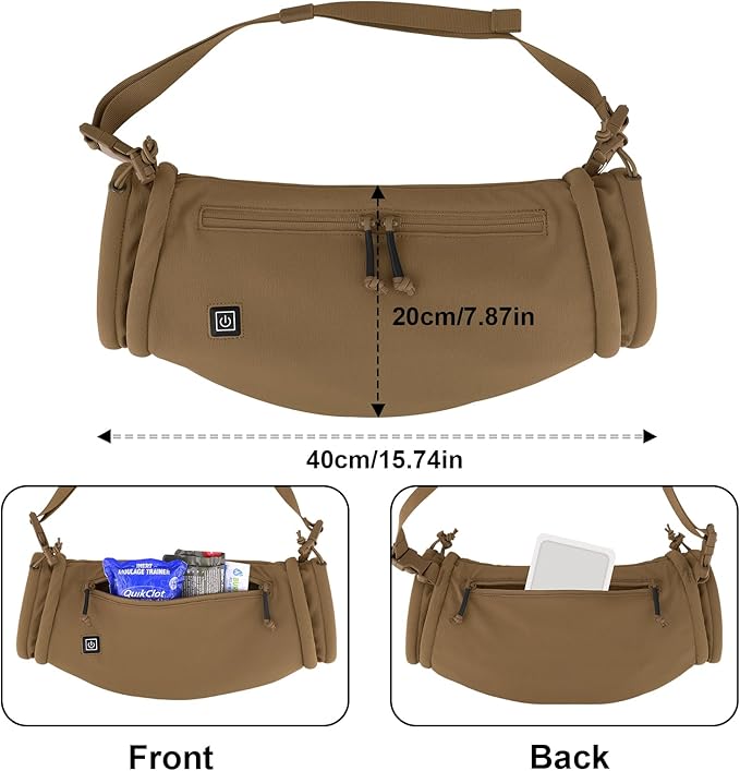 PETAC GEAR Tactical Hand Warmer,Portable Drop Hanger Waist Handwarmer Pouch for Hunting Golf Camping Fishing, Hiking, Football Winter Outdoor Field Survival.
