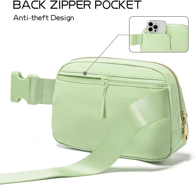 Gitus Gifts for 8 9 10 11 12 Year Old Girls Belt Bag Fanny Pack Crossbody Bags with Initial Letter Patch Cute Stuff Birthday Gifts for Teen Girls Women Personalized Trend Stuff (Light Green-K)