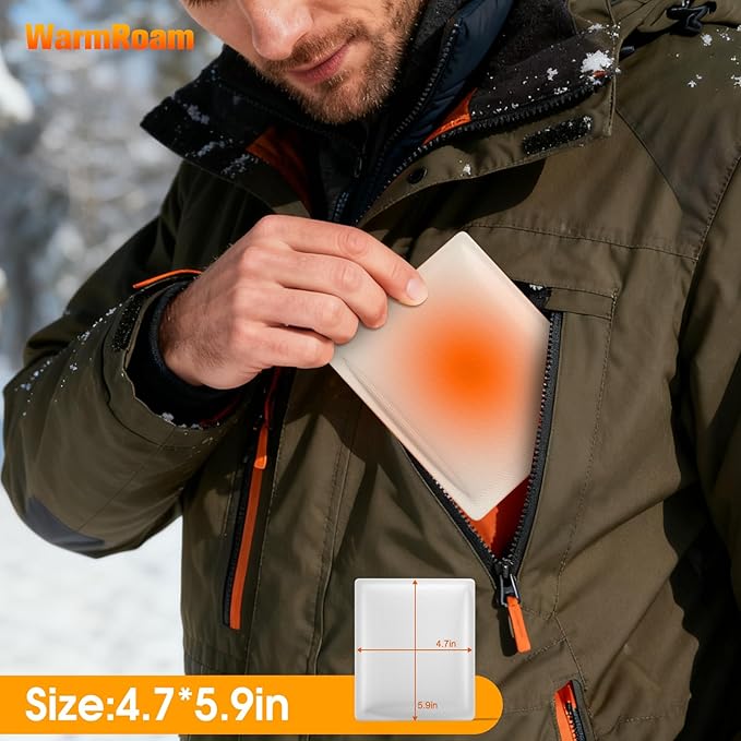 10 Pack Hand Warmers Disposable,Extra Big Body Warmers 18 Hours Long-Lasting Heat Packs for Camping,Skiing, Safe Non-Toxic,Hand & Body Warmer Heater for Outdoor Sport