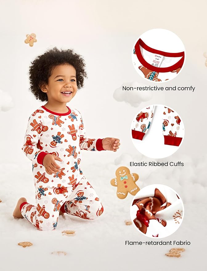 PATPAT Christmas Family Matching Pajama Sets Includes Christmas Socks - Perfect for Family Photos & Holiday Celebrations