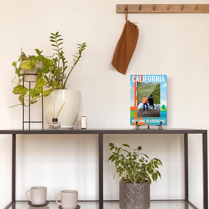 California Souvenirs Wood Photo Frame Wedding Honeymoon Vacation Gifts for Couple Tabletop Display 4 x 6 Picture Frame Gifts for Friends BFF, California Home Office Desk Holiday Decorations -22