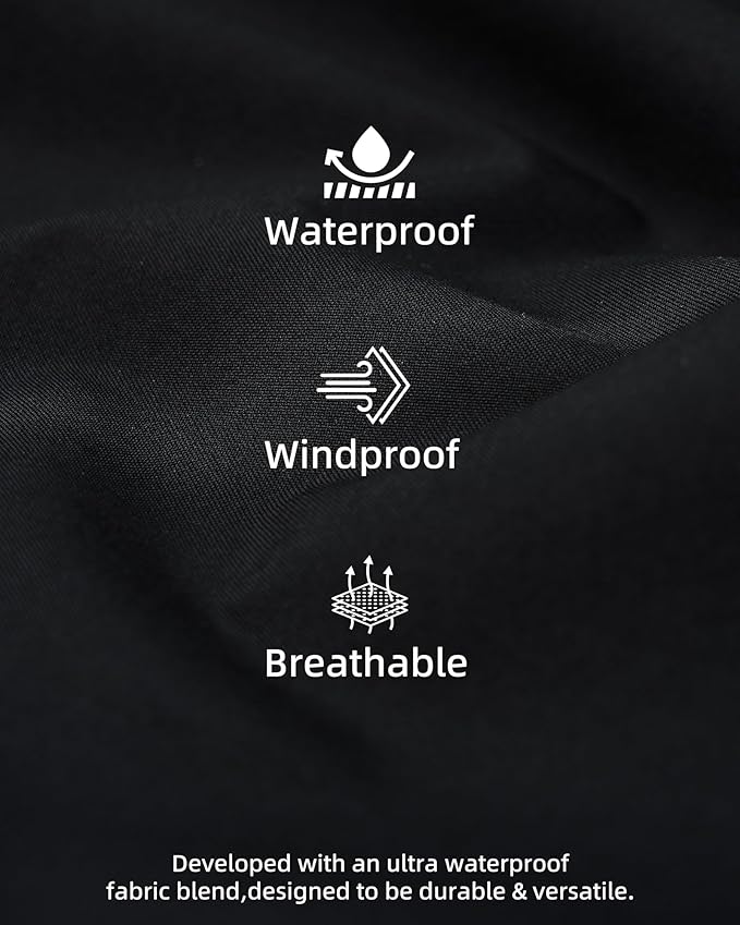 Men's Waterproof Rain Suit Rain Gear Jacket and Pant Outdoor Packable Lightweight Breathable Hooded Raincoat