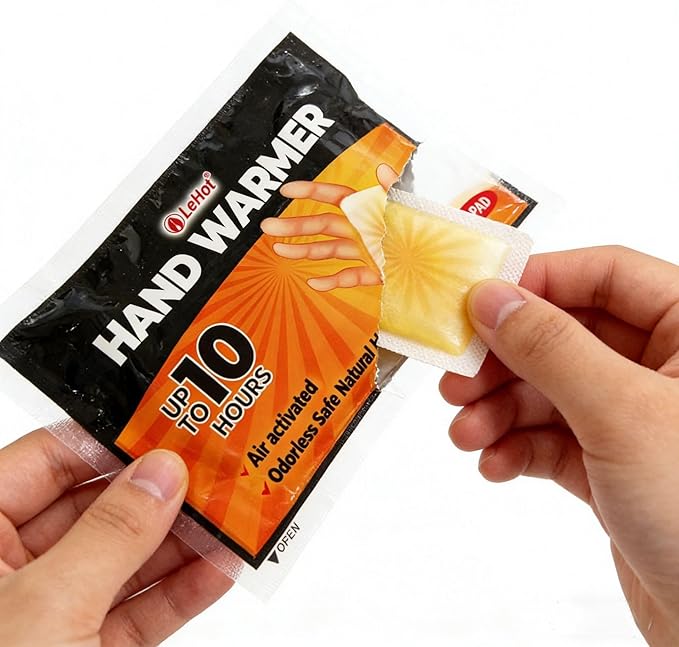 Hand Warmers - 60 Packs Hot Hands Disposable Heat Pad, Hot Hands Hand Warmers, Up to 10 Hours of Safe and Continuous Heat, Perfect for Camping, Outdoor Skiing, Fishing Ideal for Outdoors and Travel.