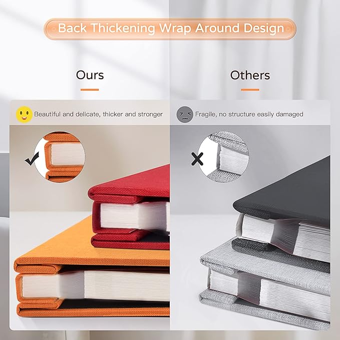 Popotop Large Photo Album Self Adhesive 4x6 5x7 8x10 Scrapbook Album DIY Picture Book,Gifts for Mom,Family Baby and Wedding,with Metal Pen and Plastic Board