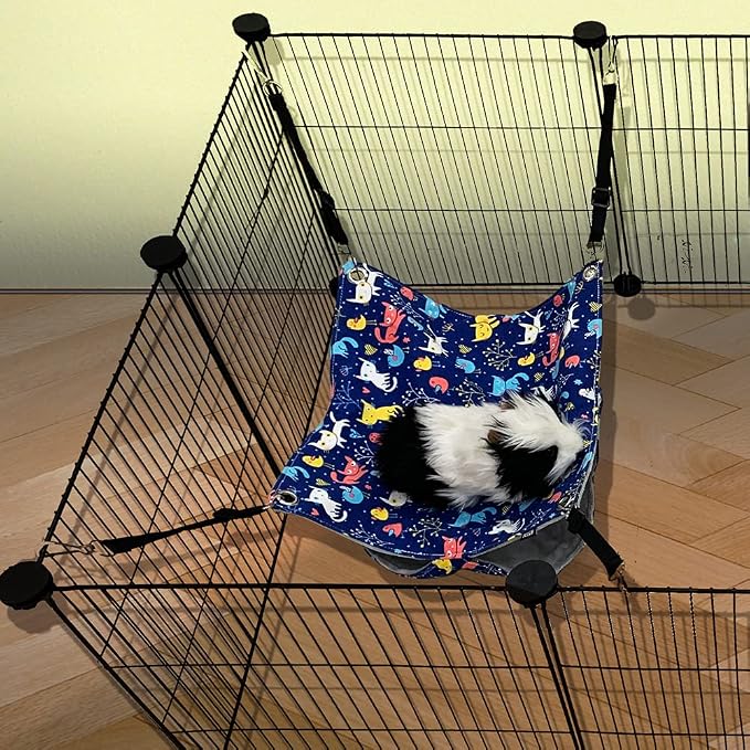 Ferret Rat Hammock Bed Nation Cage Accessories Kit Set Staff House and Hideouts Cave for Guinea Pig Ferret 13.8inch