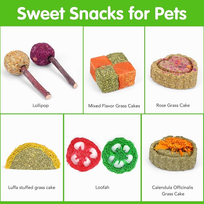 Bunny Toys for Rabbits Hamster/Guinea Pig Toys Natural Timothy Hay Sticks | Timothy Hay Sticks chew Treats and Balls Toys for Rabbit, Bunny, chinehila, Guirea Pig, Hamster, Rabbit Teeth Care