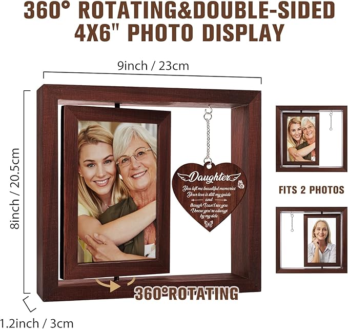 Vetbuosa Memorial Gifts for Loss of Daughter,Memorial Picture Frame,Sympathy Gifts for Loss of Daughter, A Gift to Express Bereavement, Condolences, Comfort, Remembrance and Healing,Fits 4x6 In Photo