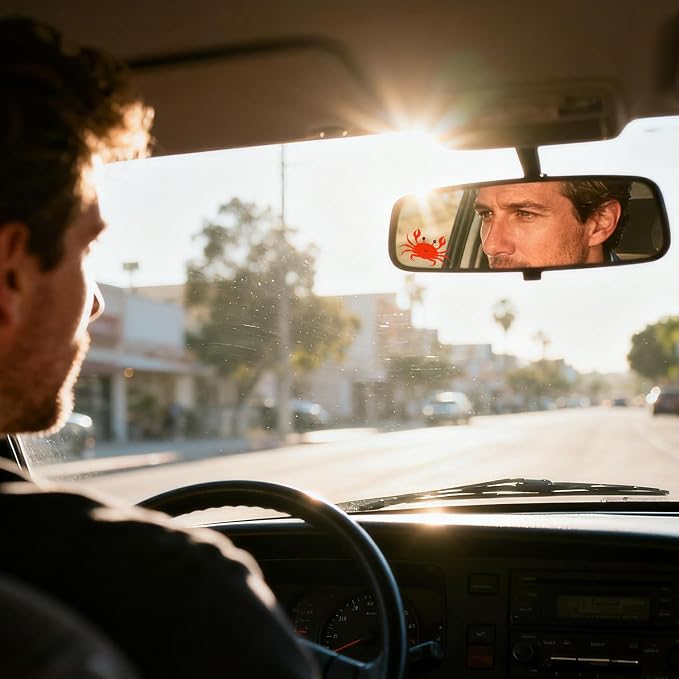 2Pack Hedgehog Car Vinyl Sticker and Decal for Rear View Mirror | Cute Hedgehog Mirror Sticker Waterproof,Car Accessories Decor,Hedgehog Gifts for Women Men,Laptop Bathroom Mirror